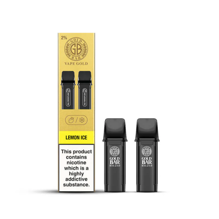 Gold Bar Reload Prefilled Pod 2 Pack -Lemon Ice - Vapesdirect