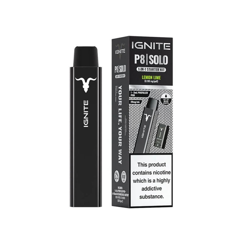 Ignite P8 Prefilled Pod Vape Kit - Lemon & Lime