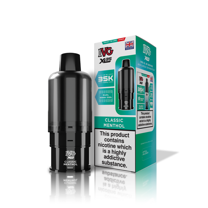IVG XL 35K Prefilled Pods - Classic Menthol - Vapesdirect