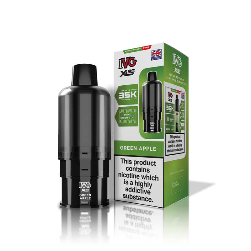 IVG XL 35K Prefilled Pods - Green Apple - Vapesdirect