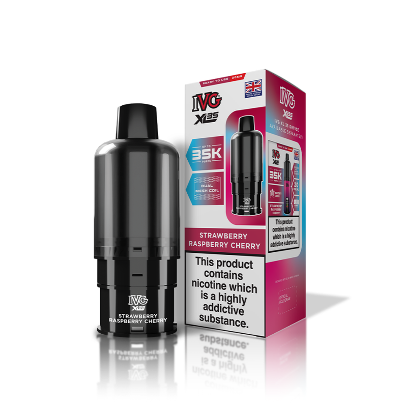 IVG XL 35K Prefilled Pods - Strawberry Raspberry Cherry - Vapesdirect