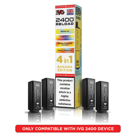 IVG 2400 Reload Prefilled Pods – 4 Flavours in Every Pack