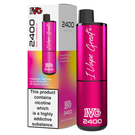 IVG 2400 Disposable Vape - Berry Lemonade Ice - Vapesdirect