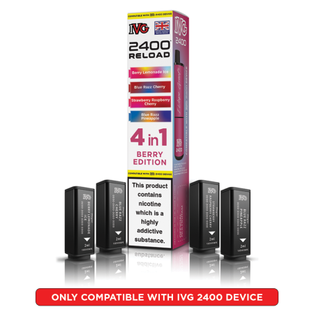 IVG 2400 Reload Prefilled Pods – 4 Flavours in Every Pack