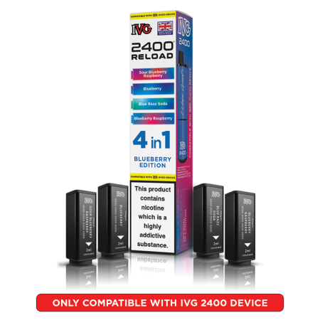 IVG 2400 Reload Prefilled Pods – 4 Flavours in Every Pack