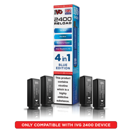 IVG 2400 Reload Prefilled Pods – 4 Flavours in Every Pack