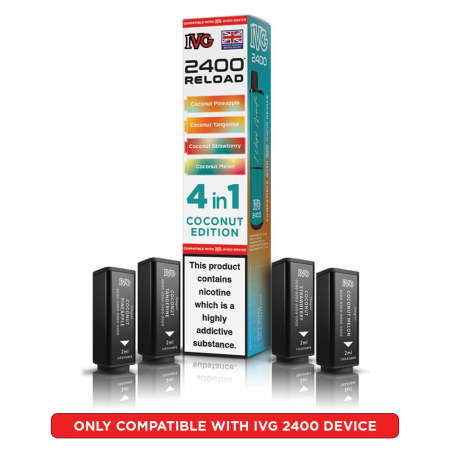 IVG 2400 Reload Prefilled Pods – 4 Flavours in Every Pack