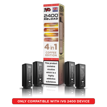 IVG 2400 Reload Prefilled Pods – 4 Flavours in Every Pack
