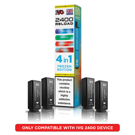 IVG 2400 Reload Prefilled Pods – 4 Flavours in Every Pack