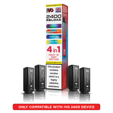 IVG 2400 Reload Prefilled Pods – 4 Flavours in Every Pack - Vapesdirect