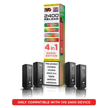IVG 2400 Reload Prefilled Pods – 4 Flavours in Every Pack