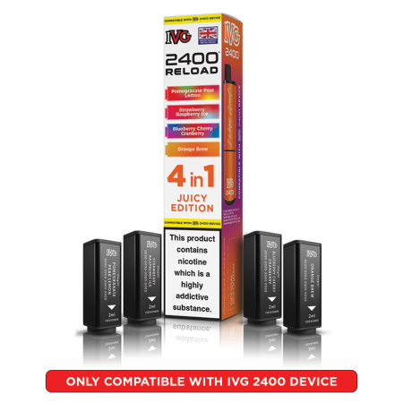 IVG 2400 Reload Prefilled Pods – 4 Flavours in Every Pack - Vapesdirect