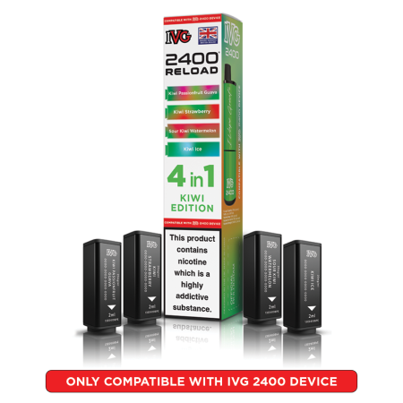 IVG 2400 Reload Prefilled Pods – 4 Flavours in Every Pack