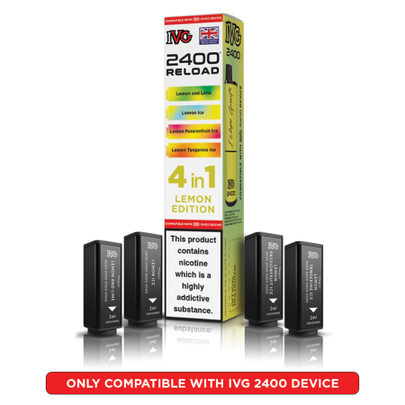 IVG 2400 Reload Prefilled Pods – 4 Flavours in Every Pack