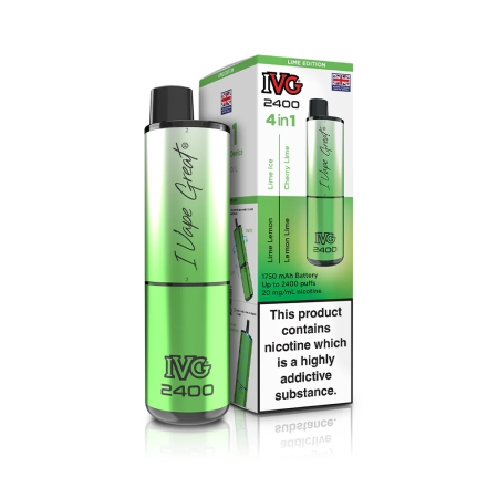 IVG 2400 4 in 1 Vape - Lime Edition - Vapesdirect