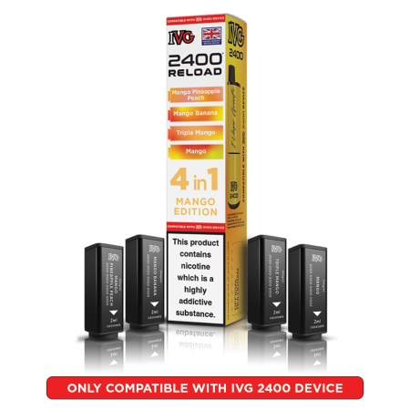 IVG 2400 Reload Prefilled Pods – 4 Flavours in Every Pack