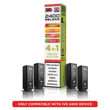 IVG 2400 Reload Prefilled Pods – 4 Flavours in Every Pack