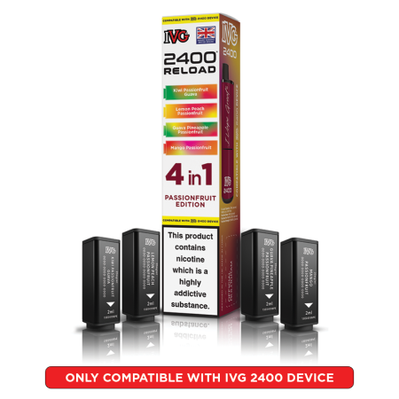IVG 2400 Reload Prefilled Pods – 4 Flavours in Every Pack