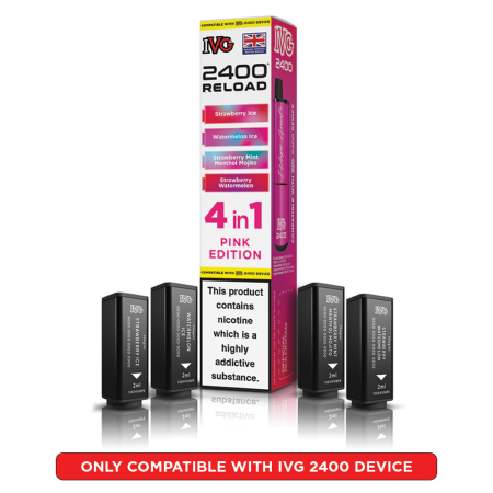 IVG 2400 Reload Prefilled Pods – 4 Flavours in Every Pack
