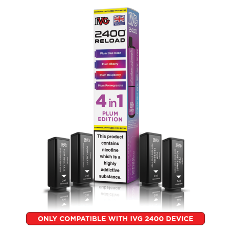 IVG 2400 Reload Prefilled Pods – 4 Flavours in Every Pack