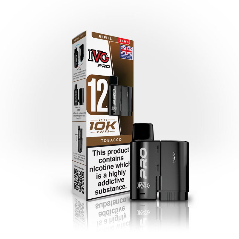 IVG Pro 12 Prefilled Pods + Refill Container - Vapesdirect
