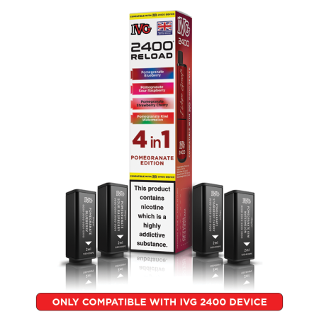 IVG 2400 Reload Prefilled Pods – 4 Flavours in Every Pack