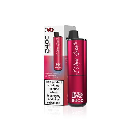 IVG 2400 Disposable Vape - Red Apple Ice - Vapesdirect