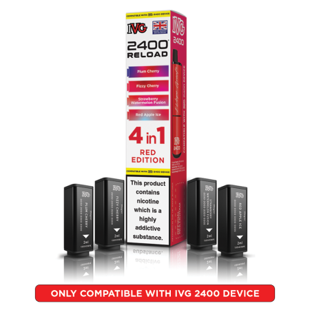 IVG 2400 Reload Prefilled Pods – 4 Flavours in Every Pack