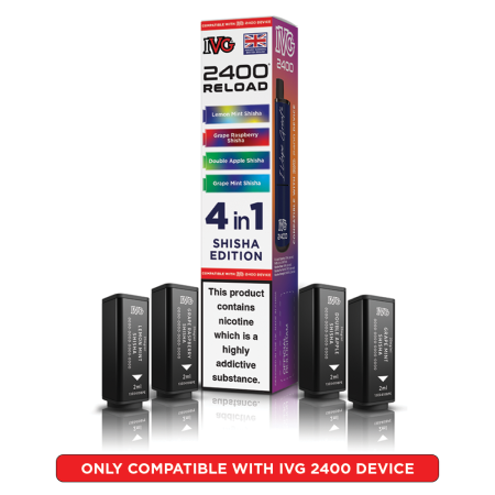 IVG 2400 Reload Prefilled Pods – 4 Flavours in Every Pack