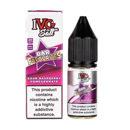 IVG 10ml Bar Favourites - Sour Raspberry Pomegranate - Vapesdirect