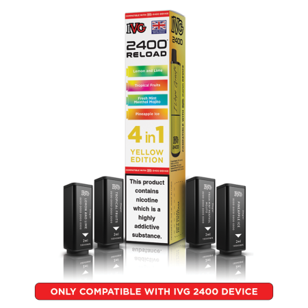 IVG 2400 Reload Prefilled Pods – 4 Flavours in Every Pack