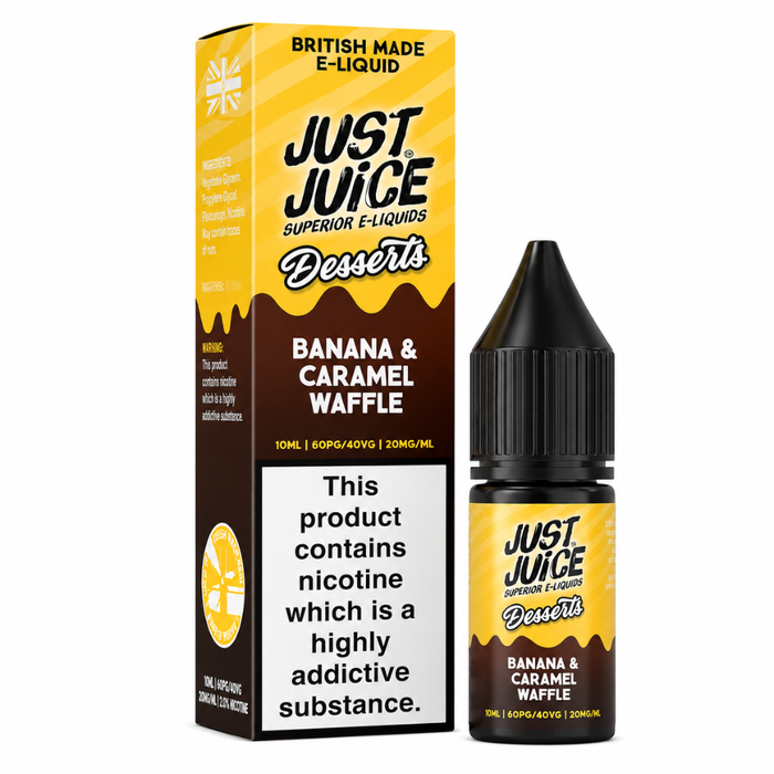 Just Juice Dessert Banana Caramel Waffle Nic Salt E-Liquid 10ml - Vapesdirect