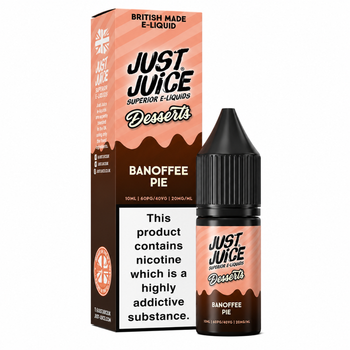 Just Juice Desserts Banoffee Pie Nic Salt E-Liquid 10ml - Vapesdirect