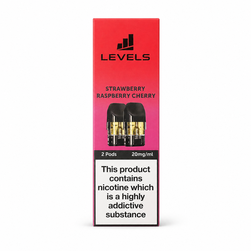 LEVELS Strawberry Raspberry Cherry Prefilled Pods 2 Pack - Vapesdirect