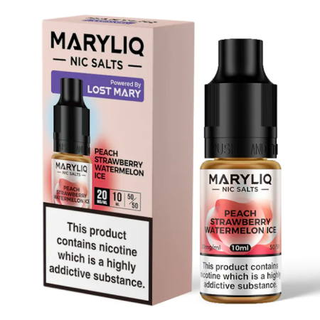 Maryliq Nic Salts - Peach Strawberry Watermelon Ice - Vapesdirect