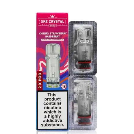 SKE Crystal Plus Pods - Cherry Strawberry Raspberry - Vapesdirect