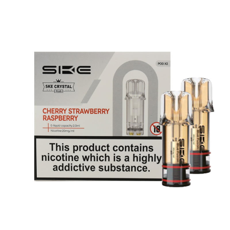 SKE Crystal Plus Pods - Cherry Strawberry Raspberry - Vapesdirect