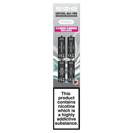 SKE Crystal 4 in 1 Prefilled Pods - White Edition - Vapesdirect