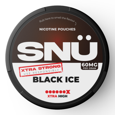 SNU Nicotine Pouches - Black Ice Extra Strong - Vapesdirect