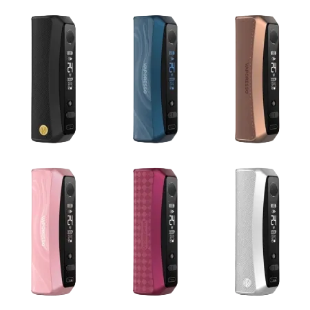 Collection of electronic devices in various colors on a white background