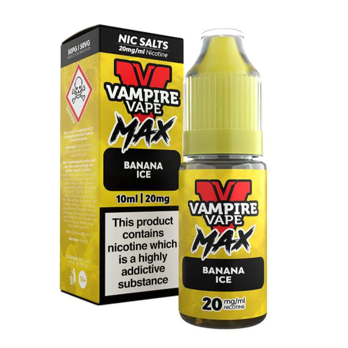 Vampire Vape Max Banana Ice 10ml Nic Salts - Vapesdirect
