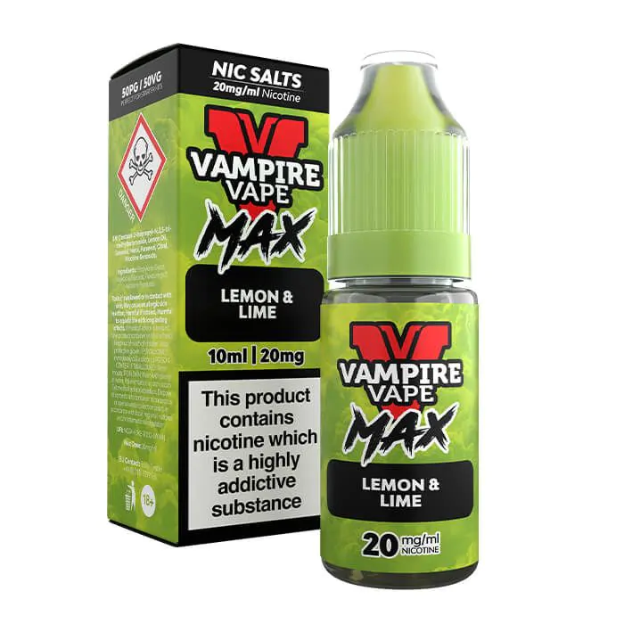 Vampire Vape Max Lemon Lime 10ml Nic Salts - Vapesdirect