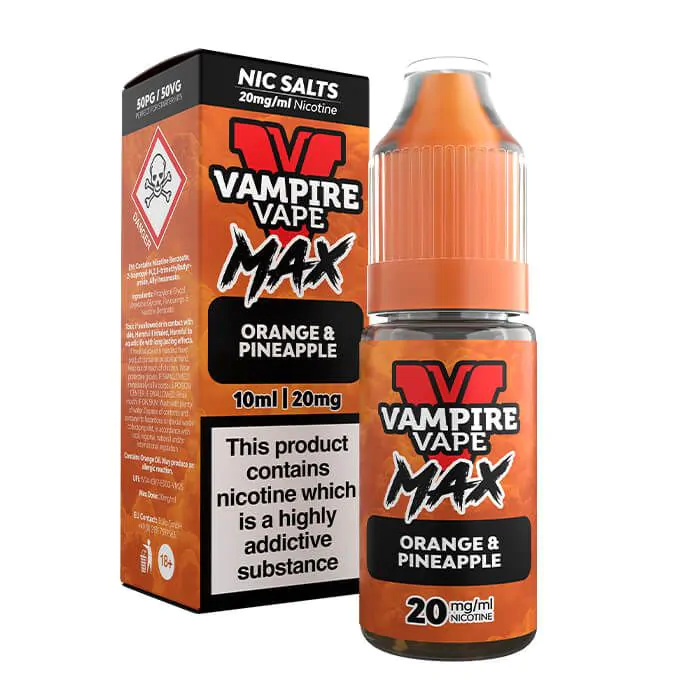 Vampire Vape Max Orange Pineapple 10ml Nic Salts - Vapesdirect