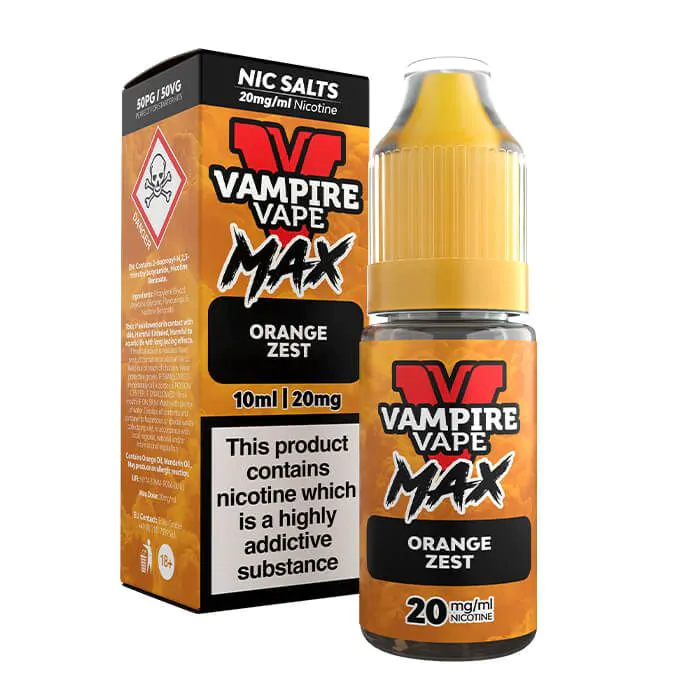 Vampire Vape Max Orange Zest 10ml Nic Salts - Vapesdirect