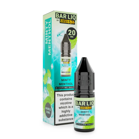 Zeus Juice Bar LIQ Salts Minty Menthol 10ml Nic Salt - Vapesdirect