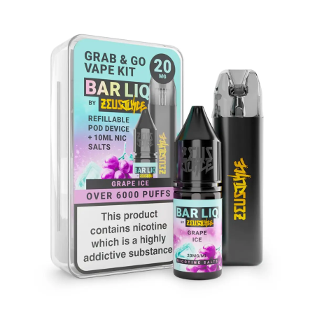Zeus Juice Grab and Go Pod Kit – Grape Ice - Vapesdirect