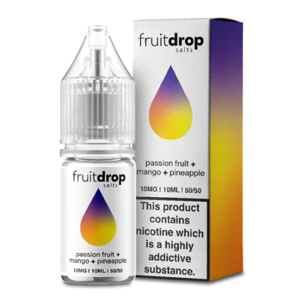 Fruit Drop Eliquid Nic Salts Passionfruit Mango Pineapple - vapesdirect