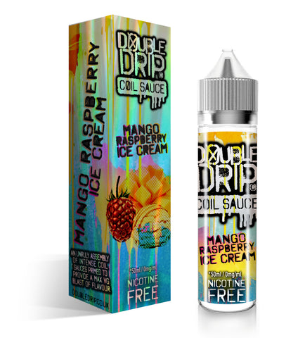 Double Drip Mango Raspberry Ice Cream Coil Sauce Shortfill 50ml - vapesdirect