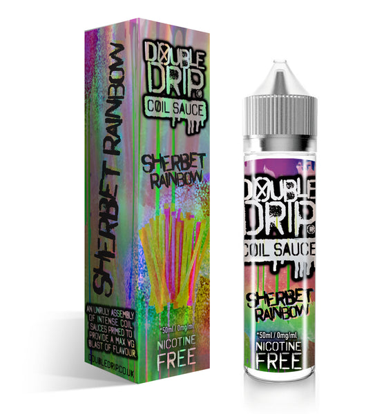 Double Drip Sherbet Rainbow Coil Sauce Short Fill E-Liquid 50ml - vapesdirect