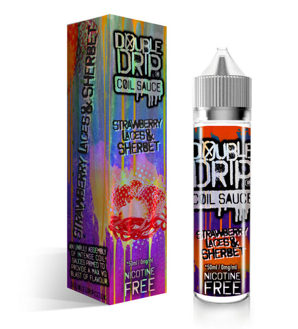 Double Drip Strawberry Laces & Sherbet Coil Sauce Short Fill E-Liquid 50ml - vapesdirect